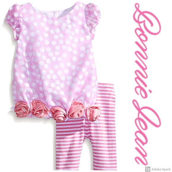 Bonnie Baby Girl Legging Set Summer Outfit Clothes Lot NWT 6-9 Mo NWT - Picture 9 of 12